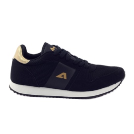 American Club Chaussures de sport pour femmes américaines 17022 noir jaune