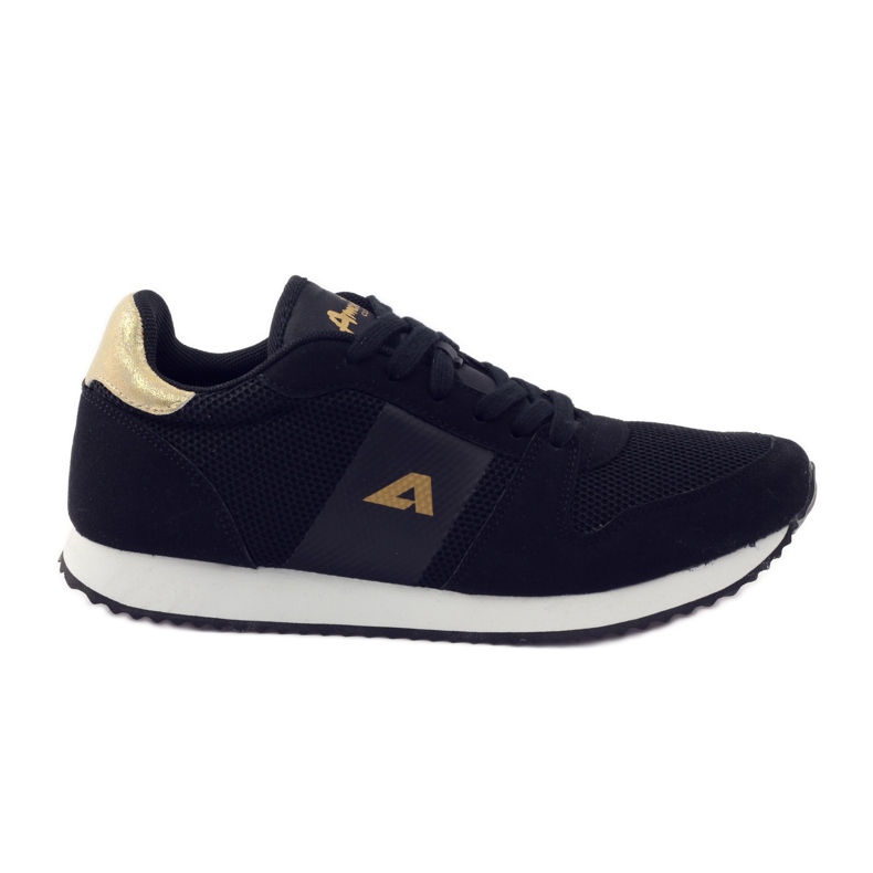 American Club Chaussures de sport pour femmes américaines 17022 le noir jaune