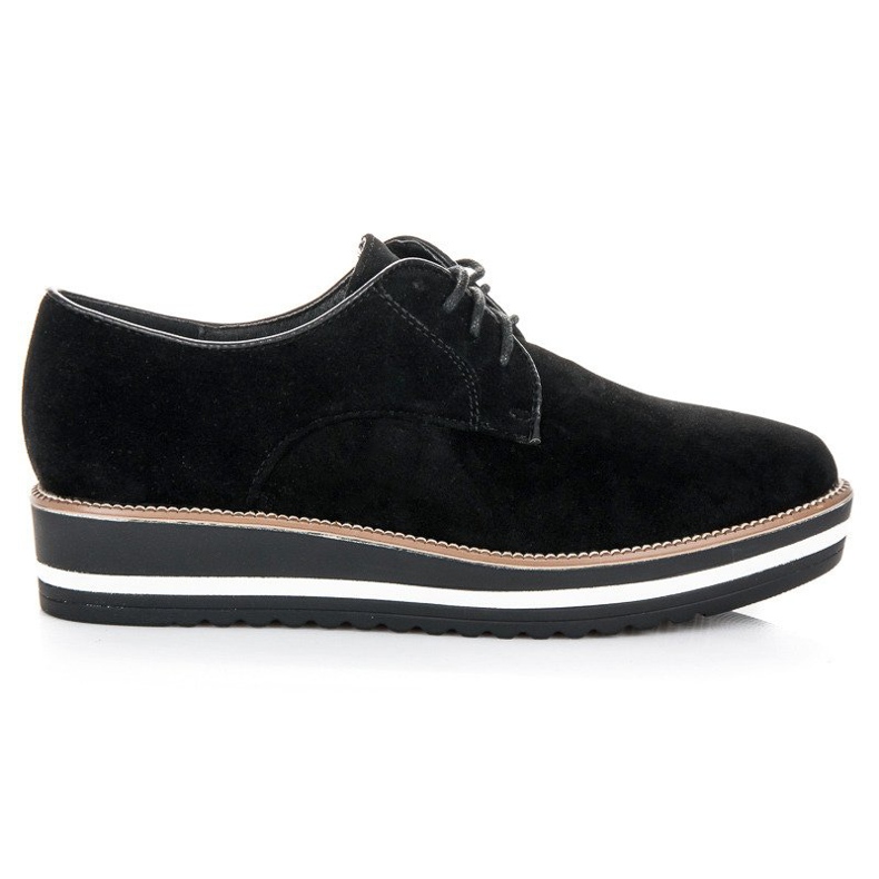Ch. Creation Bottines à lacets en daim le noir