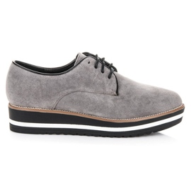 Ch. Creation Bottines à lacets en daim gris