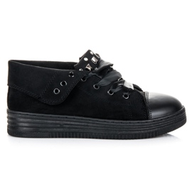 Sport Baskets en daim élégantes noir