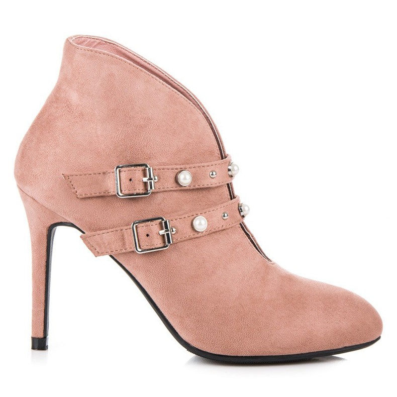 Cm Paris Bottines roses à boucles Cm Paris Bottines roses à boucles