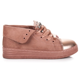 Sport Baskets en daim élégantes rose