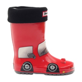American Club Chaussette Galoches plus semelle intérieure RED CAR rouge gris noir
