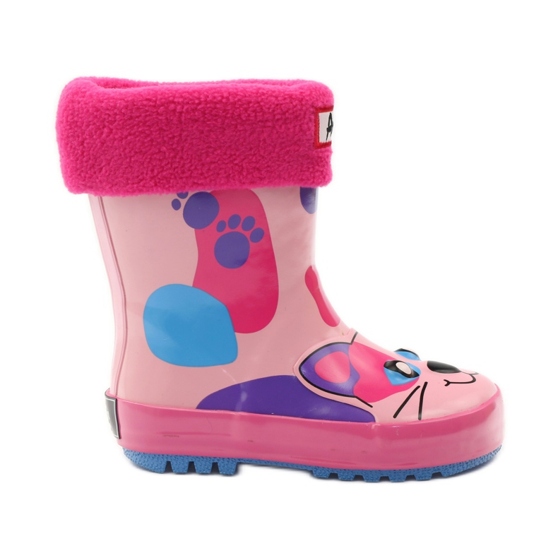 American Club Chaussette Galoches + insert chaton américain rose
