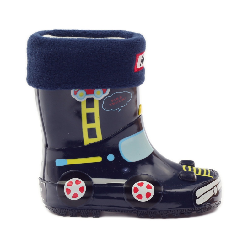 American Club Bottes Wellington, chaussette + insert American TRUCK jaune rouge bleu marin