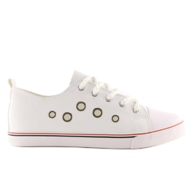 Baskets blanches pour femmes FG-2767 blanc