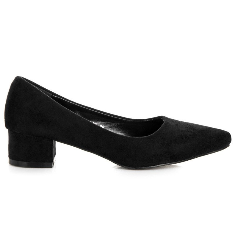 Best Shoes Escarpins en daim à petits talons le noir