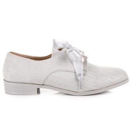Bestelle Chaussures en daim avec perles gris