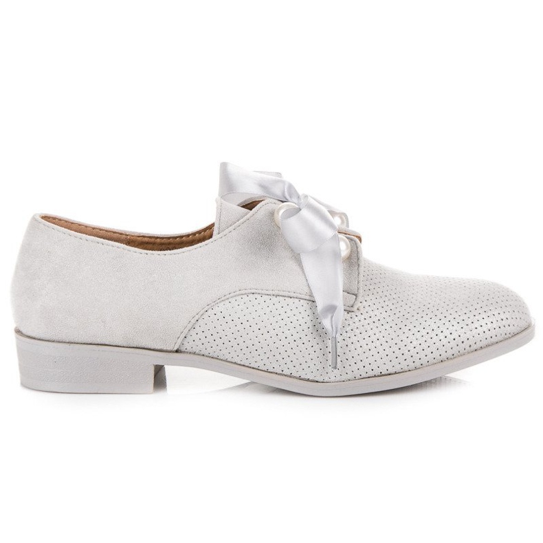 Bestelle Chaussures en daim avec perles gris