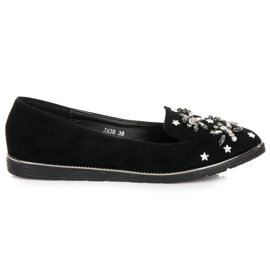 Fama Lords en daim avec des embellissements le noir