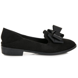 Ch. Creation Chaussures avec un arc le noir