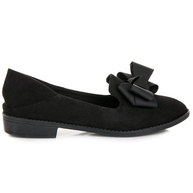 Ch. Creation Chaussures avec un arc le noir