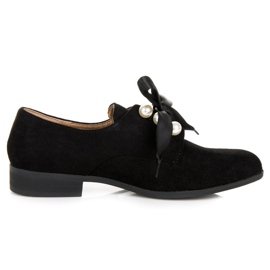 Bestelle Chaussures en daim avec perles le noir