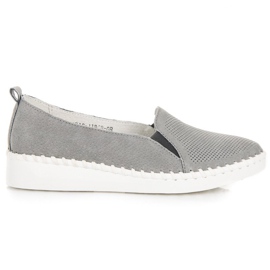 Mocassins vinceza en cuir gris Mocassins vinceza en cuir gris