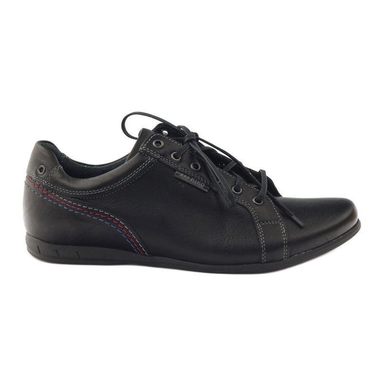 Riko Chaussures de sport en cuir masculin 776 noir le noir