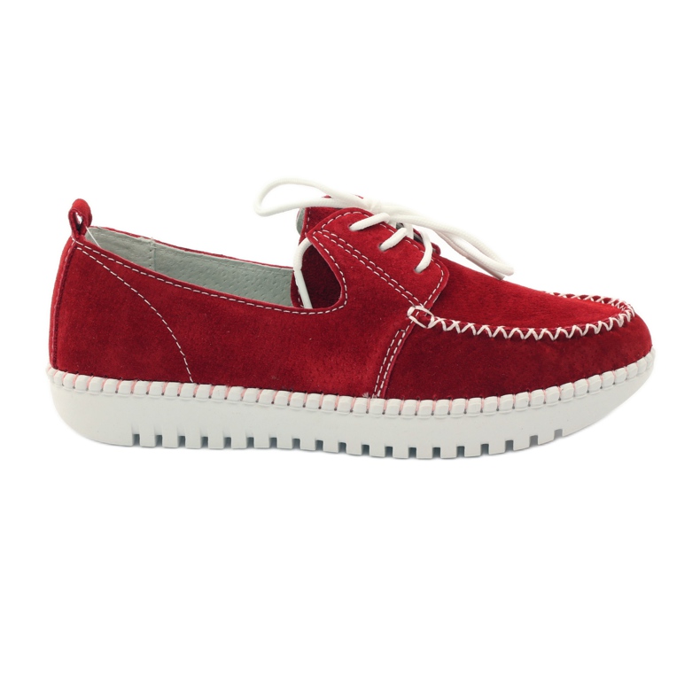 Creepers en cuir suédé Filippo DP020 / 18 RD rouge