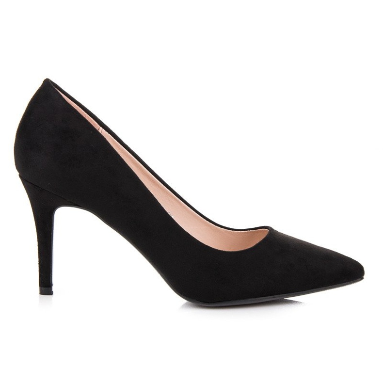 Milaya Escarpins en daim noir le noir
