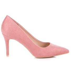 Milaya Escarpins en daim rose
