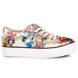Yes Mile Baskets nouées à fleurs multicolore