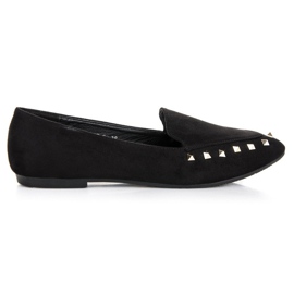 Chaussures à enfiler avec clous le noir