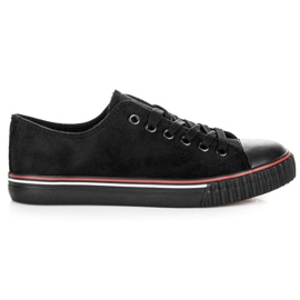 Baskets en daim le noir