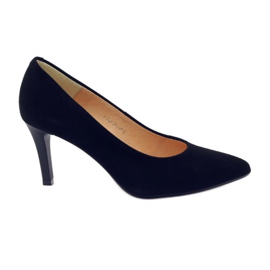 Espinto Pompes en cuir pour femmes sur Szpilka 542 Black noir