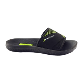 Chaussons loisirs garçon Rider noir vert