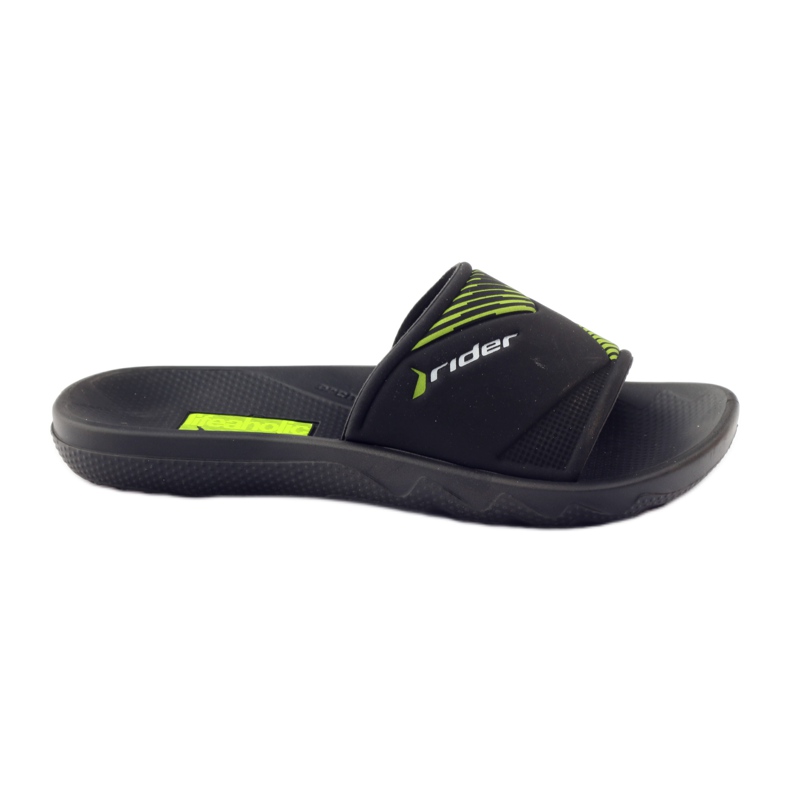 Chaussons loisirs garçon Rider noir le noir vert