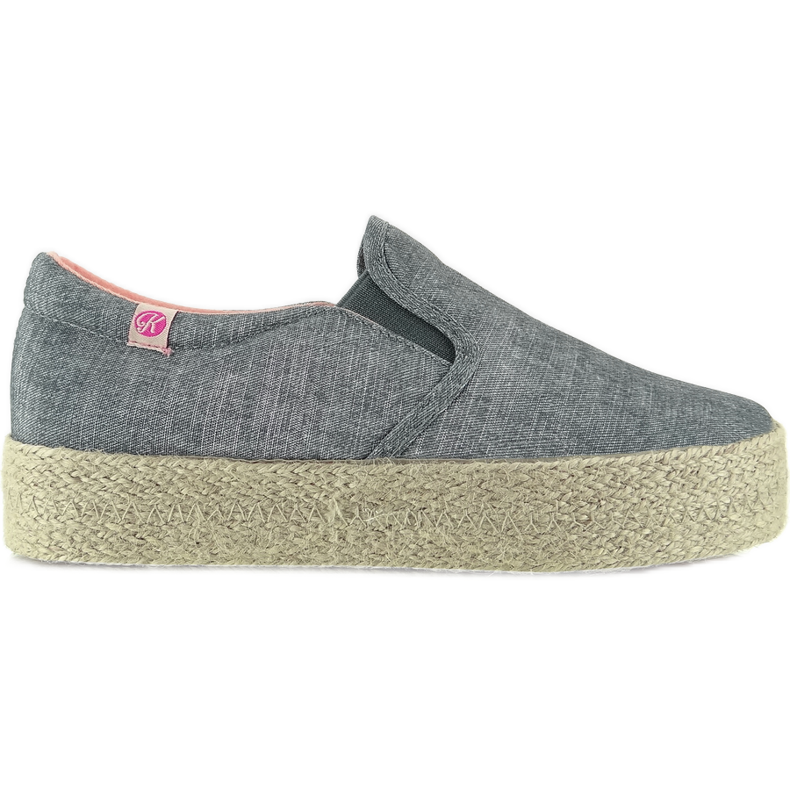 Espadrilles à enfiler Semelle épaisse 1520202 gris