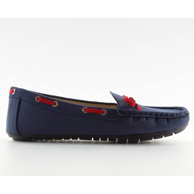 Mocassins classiques femme bleu marine 3145 Bleu / Rouge
