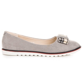 Ballerines en daim gris