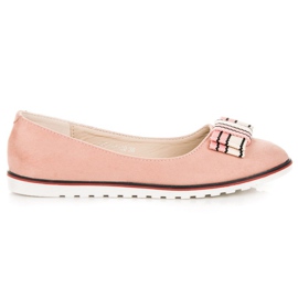 Ballerines en daim rose
