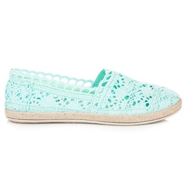 Seastar Espadrilles en dentelle menthe vert