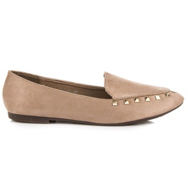 Chaussures à enfiler avec clous brun Chaussures à enfiler avec clous brun