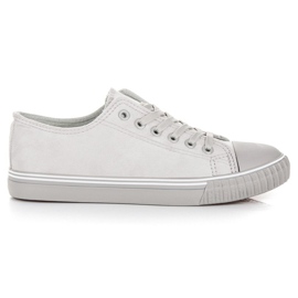 Baskets en daim gris