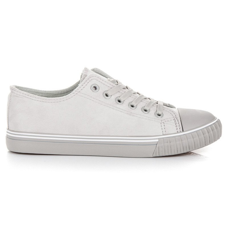 Baskets en daim gris