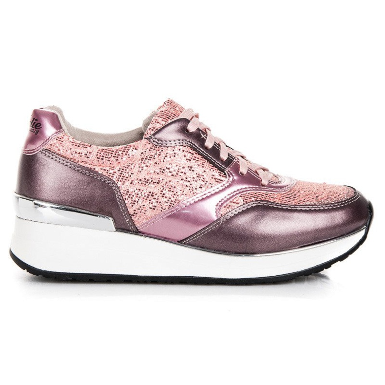Kylie Chaussures de sport à paillettes rose