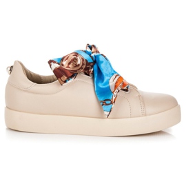 Baskets nouées avec un ruban VICES beige Baskets nouées avec un ruban VICES beige