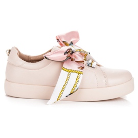 Baskets nouées avec un ruban VICES rose