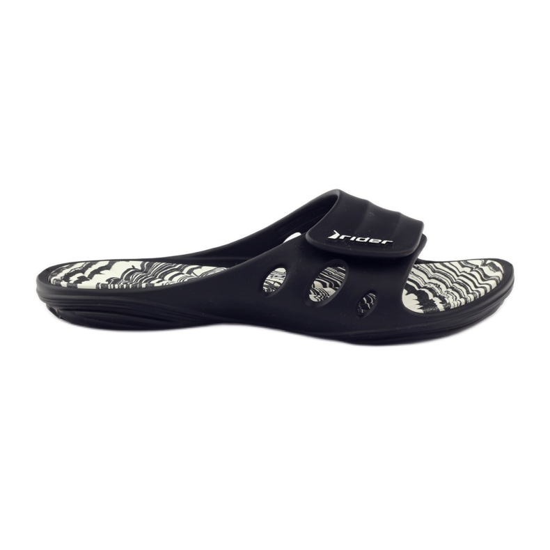 Rider 82213 chaussons de piscine velcro noir blanche le noir