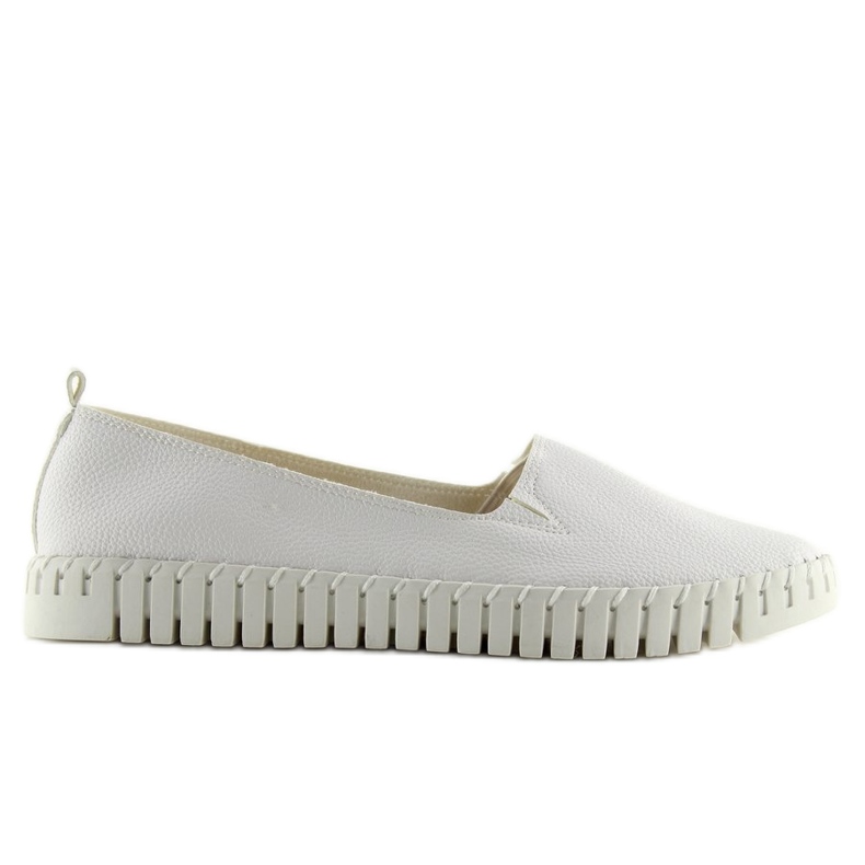 Blanc 4163 Baskets à enfiler blanches super confortables