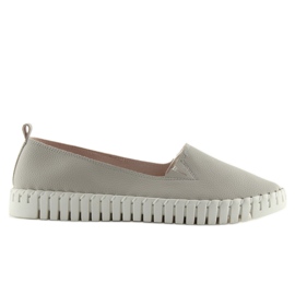 Gris 4163 Baskets à enfiler grises super confortables