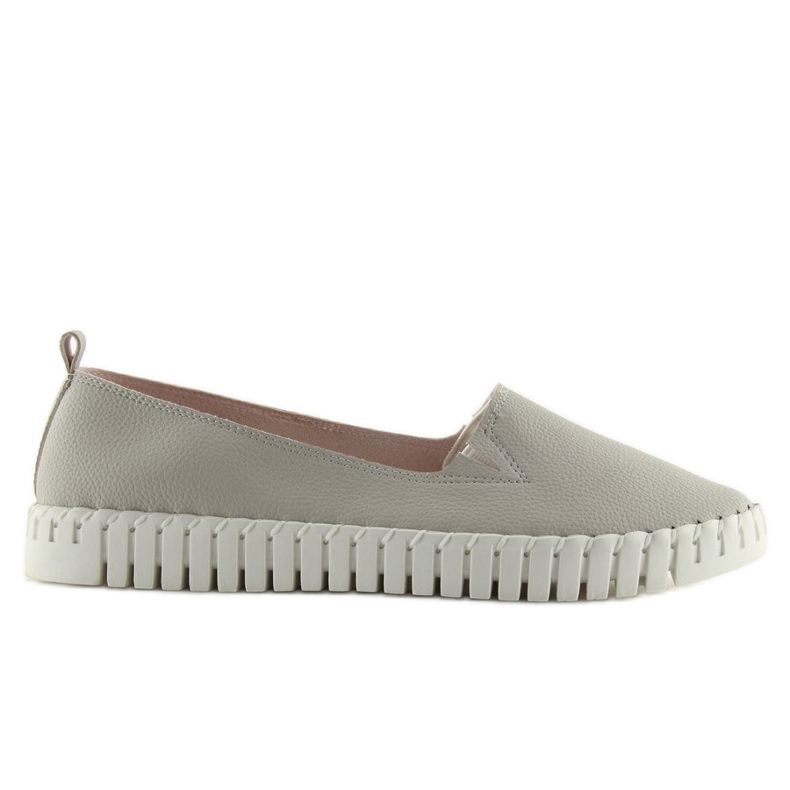 Gris 4163 Baskets à enfiler grises super confortables