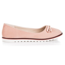 Ballerines en daim rose
