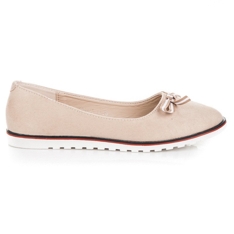 Ballerines en daim beige