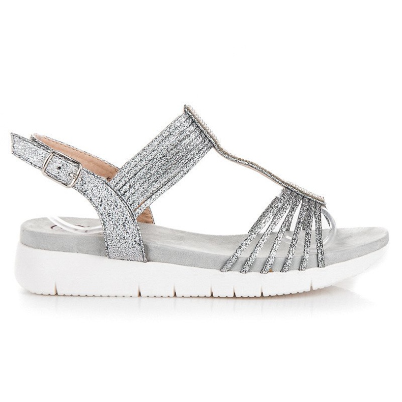 Kylie Sandales à cristaux gris