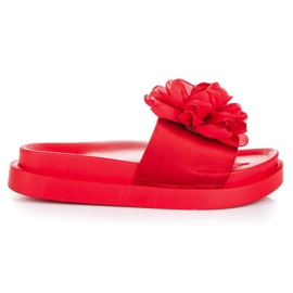 Seastar Chaussons femme Fleurs rouge