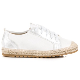 Seastar Espadrilles en daim à lacets blanc