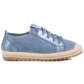 Seastar Espadrilles en daim à lacets bleu